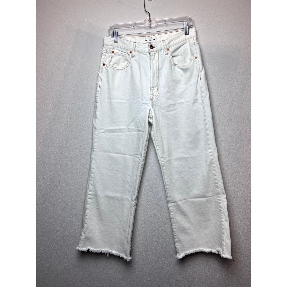 SLVRLAKE Grace High Waist Crop Wide Leg Jeans Size 30
